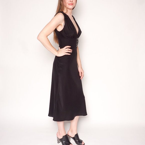 AMANDA UPRICHARD Silk Belvedere Midi Dress NWT - Picture 4 of 7